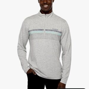 Travis Mathew Twist of Lime Quarter Zip Pullover, XL